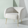 Safavieh Couture Alena Poly Blend Accent Chair, Cream/Gold