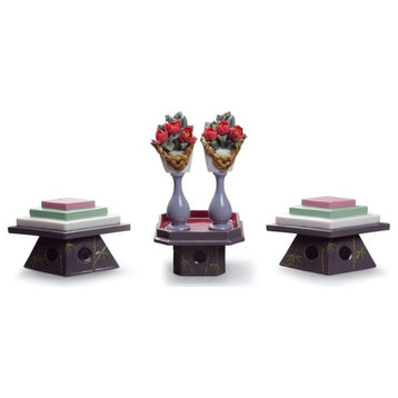 Lladro Tables For Sweets And Peach Flowers Figurine 01008774