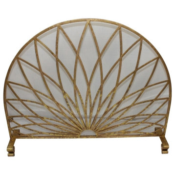 Arched Sunbust Fire Screen