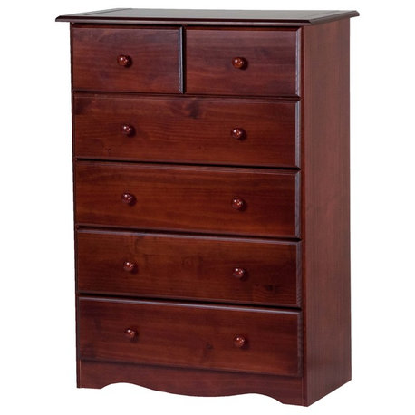 100% Solid Wood 4+2 or 6-Drawer Chest, Mahogany