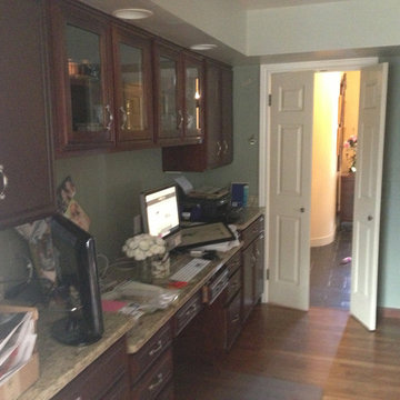 Before picture of wall that was removed