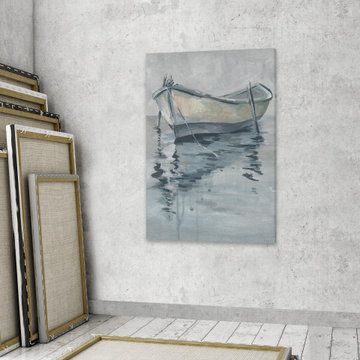 "Gloomy Boat" Painting Print on Wrapped Canvas