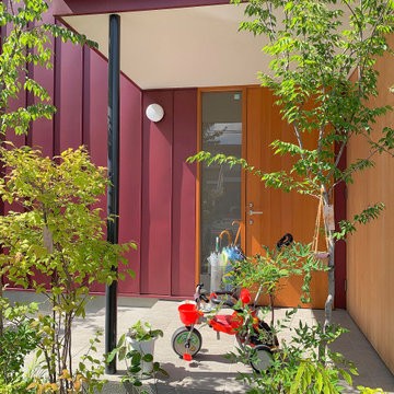 雑木林の庭を取り込む家 - 玄関ポーチ1