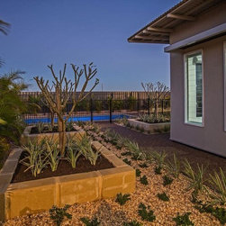 Timberline view of backyard with breezway louvres. - Windows