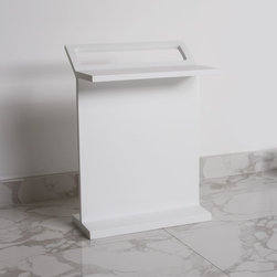 LUSSO STONE FREESTANDING BATH SHELF WITH TOWEL RAIL - Products