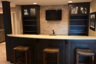 Carpeted wet bar photo