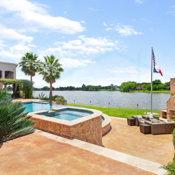 Flagstone Fireplace and Spa Walls