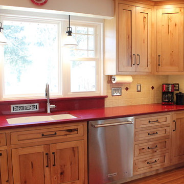 Rustic Knotty Maple Kitchen