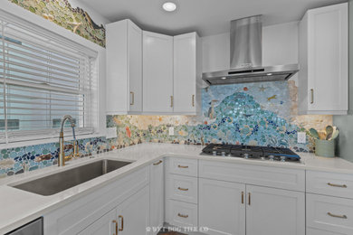 Beachfront Kitchen Mosaic Tile Backsplash Mural