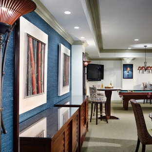 Inspiration for a world-inspired basement in Miami.