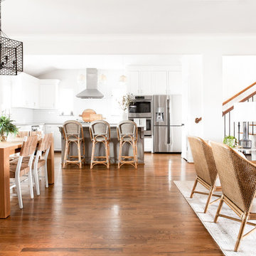 Seamless Open Floorplan Connecting Kitchen, Dining, and Living Spaces