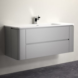 LUSSO STONE FONTANE MATT CONCRETE GREY VANITY UNIT AND BASIN - Products