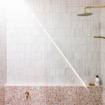 Esplanade Home, retro pink bathroom