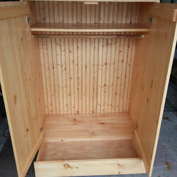 Pine Armoire - Nightstands And Bedside Tables