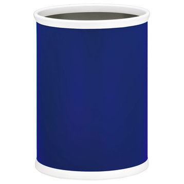 Kraftware Oval Wastebasket, Royal Blue