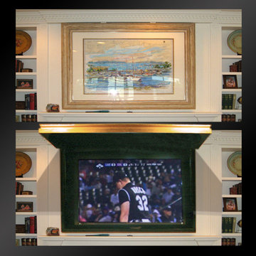 Hidden Living Room TV - Hide your TV with Art - Don't Sacrifice Elegance!