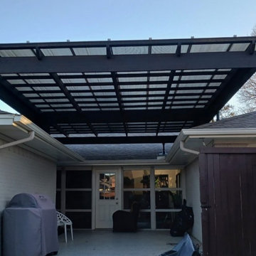 Outdoor Modern Suspended Polygal Patio Roof