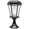 Victorian 18" 11 LED 3 Mounting Options Solar Black Clear Glass