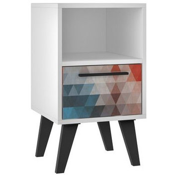 Amsterdam Nightstand 1.0, Multi Color Red and Blue