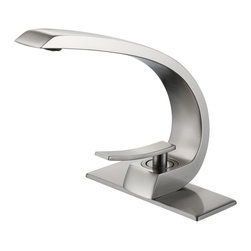 RBROHANT - Rbrohant Siingle Handle Bathroom Sink Faucet With Deck Plate - Bathroom Sink Faucets