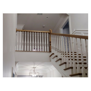 103_Classic Staircase with Stunning Handcrafted Oak Railing System ...