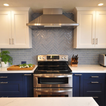 Pretty Blue & White Kitchen