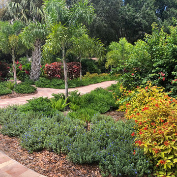 Transformed tennis court, fomerly unused front yard, now a gathering space.