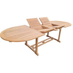 Seven Seas Teak - Teak Wood Santa Cruz Oval Double Extension Dining Table, 78 to 118" - The Teak Santa Cruz Extension Table is the pinnacle of outdoor patio dining tables. It's the culmination of all of our outdoor tables in functionality and durability.