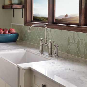 Brizo 62525LF-SS Artesso Bridge Faucet with Side Sprayer - Stainless
