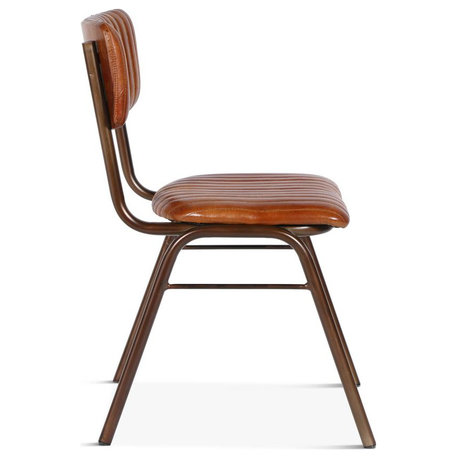 Hudson Stitched Leather / Side Chairs, Set of 2