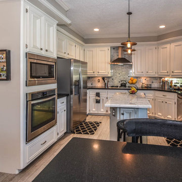 Houston kitchen, living room, patio remodel with Restoration Hardware products