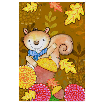 Valarie Wade 'Fall Squirrel' Canvas Art, 47"x30"
