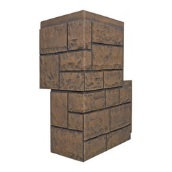 152-CAMBRIDGE COBBLESTONE CORNER 11" W(EACH SIDE) &times; 30 &frac12;"H &times; 1"D - Wall Panels