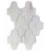 Nature 3.5 in x 5.125 in Glass Swag Waterjet Mosaic in Birchwood White