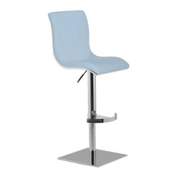 Steve Adjustable Gas Lift Bar Stool with Base No. 55 - Bar Stools and Kitchen Stools