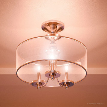 Luxury Cosmopolitan Ceiling Light, 18, Polished Nickel Finish
