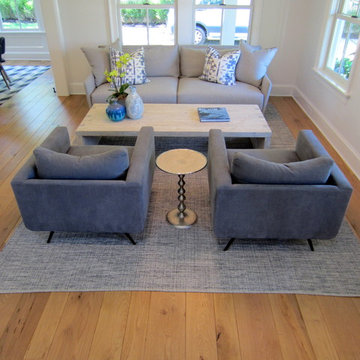 AMAGANSETT: WIDE PLANK CHARACTER WHITE OAK INSTALLED/FINISHED W BONA TRAFFIC HD