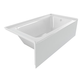 Pulse PT-2001R-32 60" Three Wall Alcove Fiberglass Soaking Tub ...