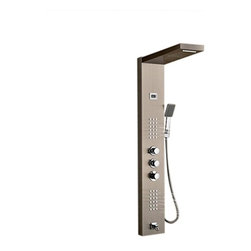 Trio Thermostatic Brushed Nickel Shower Panel - Shower Panels And Columns