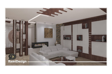Inspiration for a contemporary home theater remodel in Los Angeles