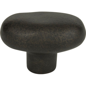 Atlas Homewares 332 Distressed 1-11/16 Inch Oval Cabinet Knob - Oil Rubbed