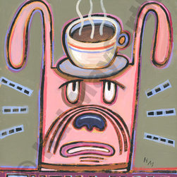 Coffee First, Then Walk - Limited Edition Humorous Print - Fine Art Prints
