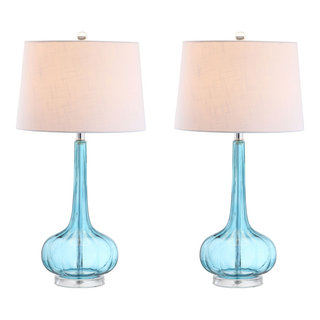 Artichoke 25.5 in. Mercury Silver Glass Table Lamp (Set of 2)