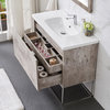 OVE Decors Ava 40" Burnt Oak  Vanity With Integrated Porcelain Sink