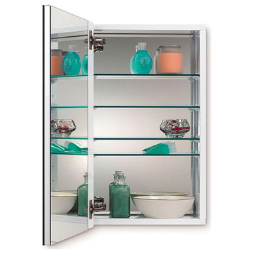 Jensen 52WH244DP 15x25" Reversible Mirror Medicine Cabinet With 3 Shelves