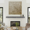Rustic Fireplace Mantel Shelf, Gray Ash, 48"