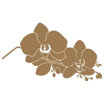 Orchid Branch Wall Decal, Copper, 28"x16"