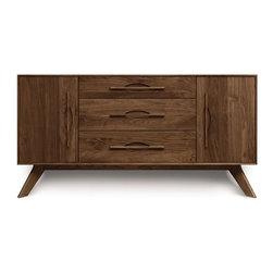 Audrey Walnut 2-Door 3-Drawer Buffet - Buffets And Sideboards