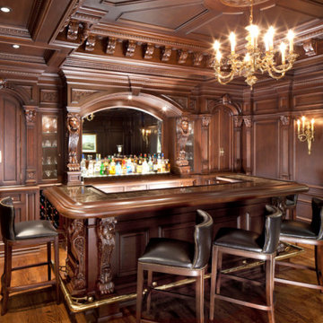 Dark mahogany handcrafted bar Washington, DC