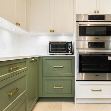 Sage & Cream Two-Tone Kitchen — Burnaby, BC